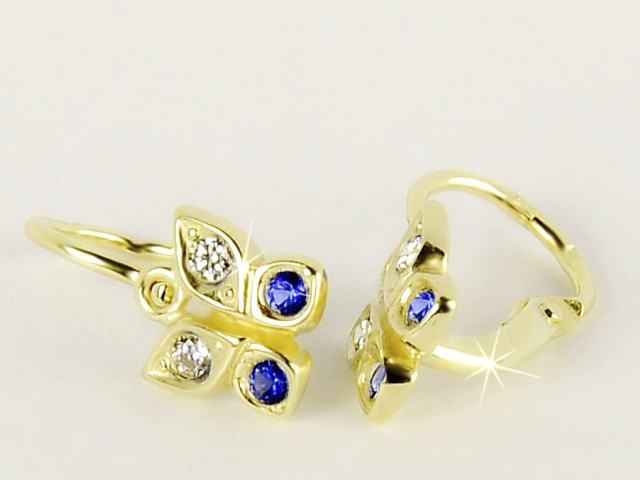 Briline zlaté náušnice pro děti s66