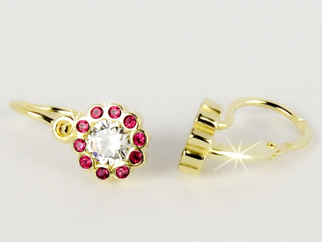 Briline zlaté náušnice pro děti s69