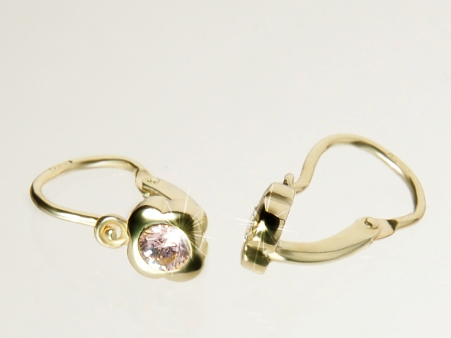 Briline zlaté náušnice pro děti s79