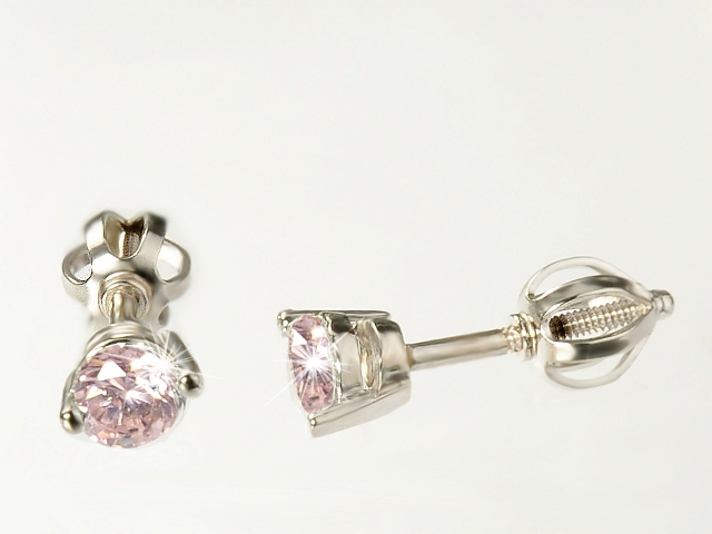 Briline dětské náušnice zlaté na šroubek t96