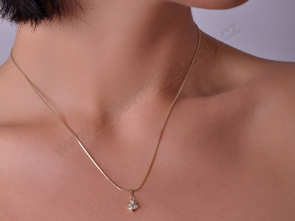 Přívěsek s brilianty ze žlutého zlata Briline 40231