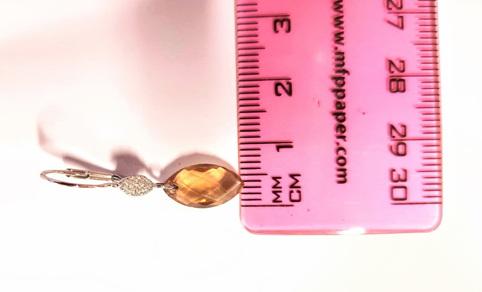 Náušnice s diamanty a citrínem Briline 383-0368