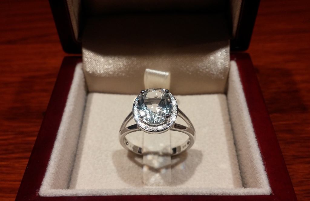 Prsten s diamanty a topazem Briline 3860550-0-54-82
