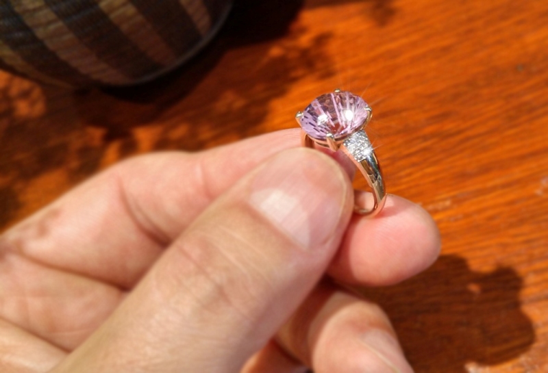 Diamantový prsten s ametystem Briline 3812011-5-57-95