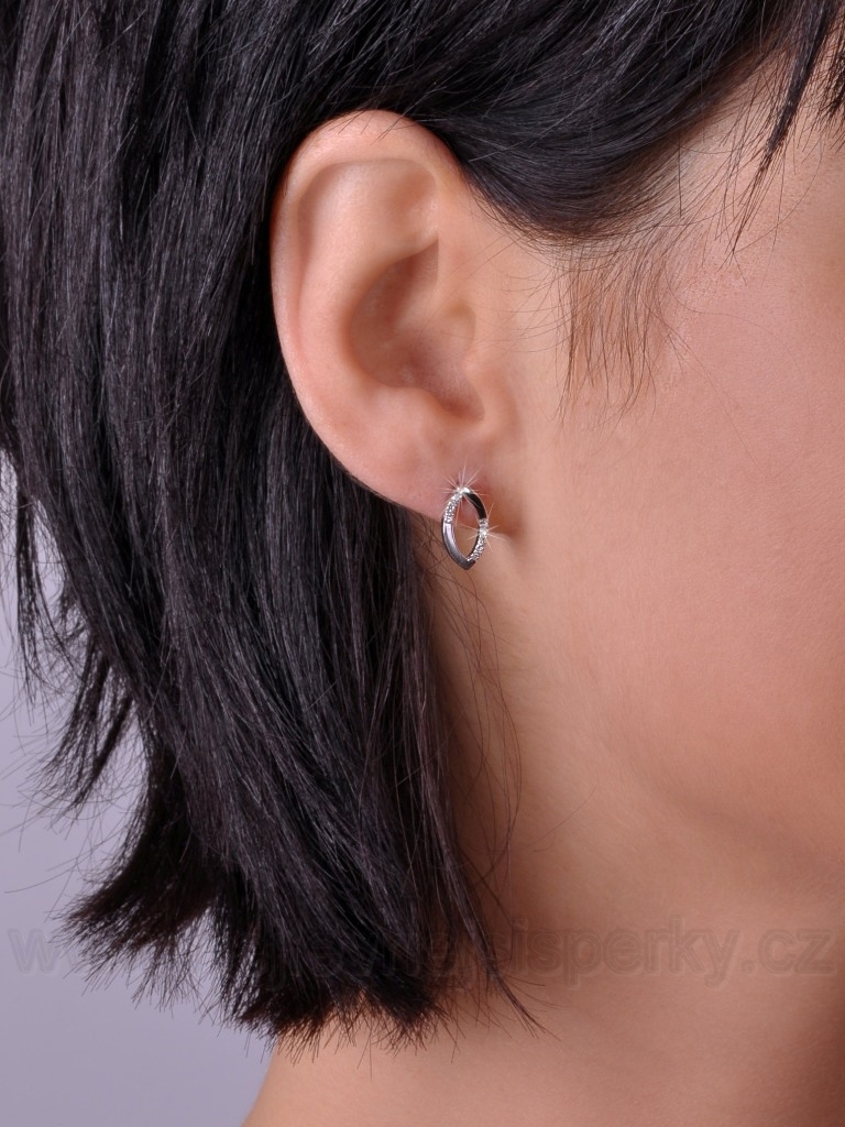 Moderní náušnice s diamanty Briline 36107