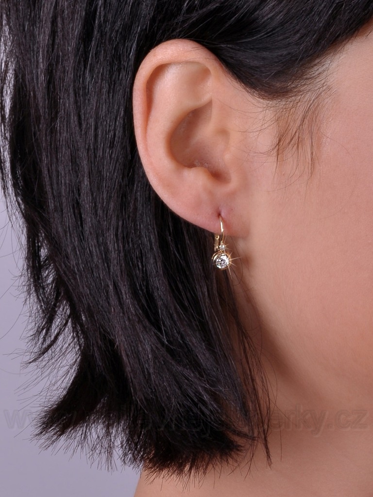 Zlaté náušnice Briline M-683-0001