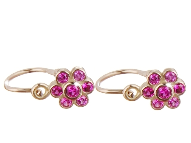 Briline dětské náušnice zlaté sr9