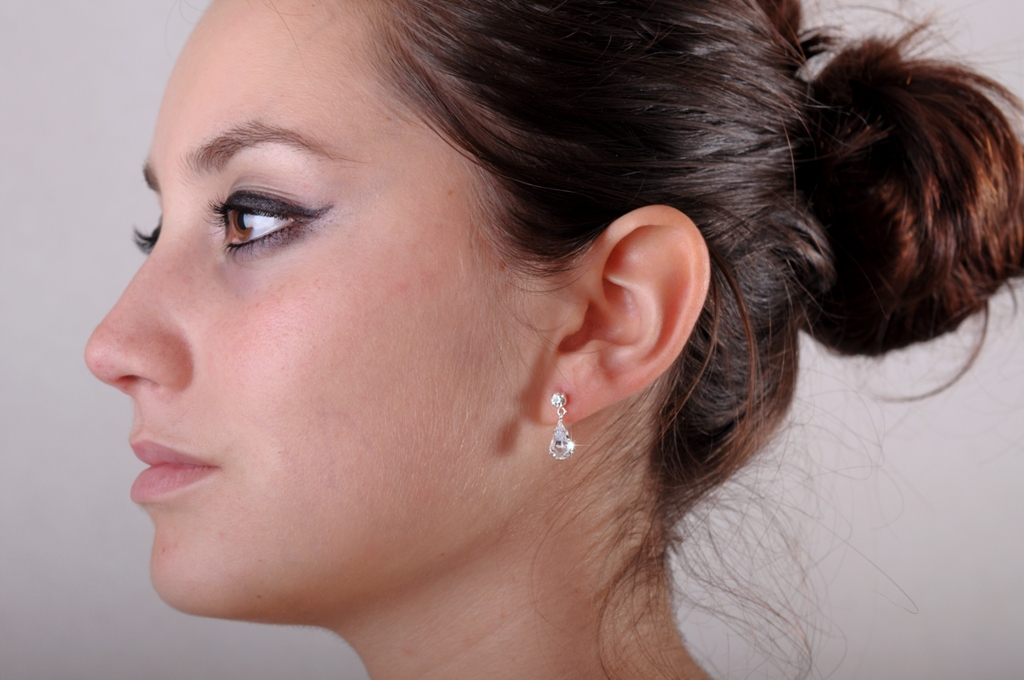 Stříbrné náušnice se zirkony Briline sag58804