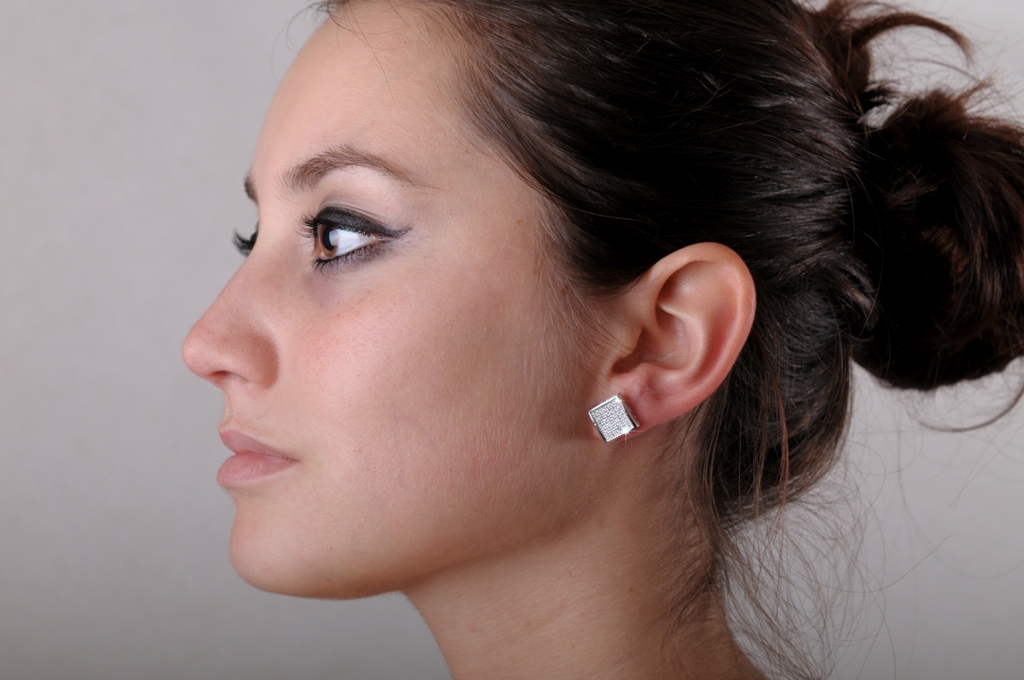 Stříbrné náušnice se zirkony Briline sag53