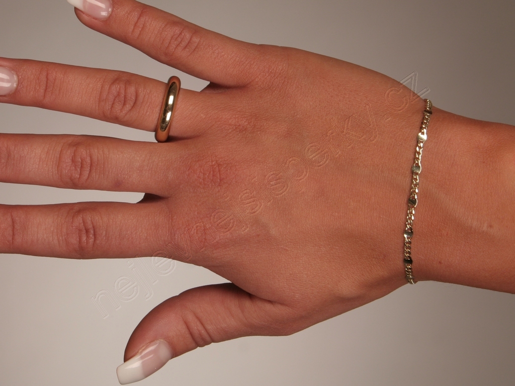 Zlatý náramek dámský y49n