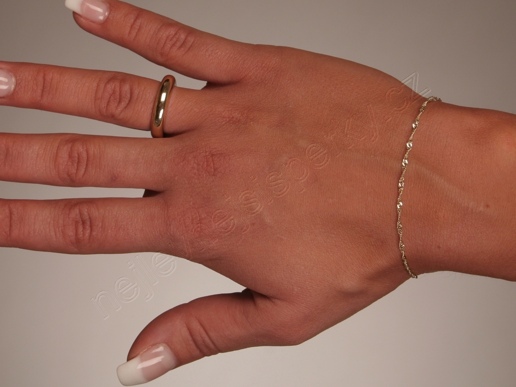 Zlatý náramek dámský Briline y01n