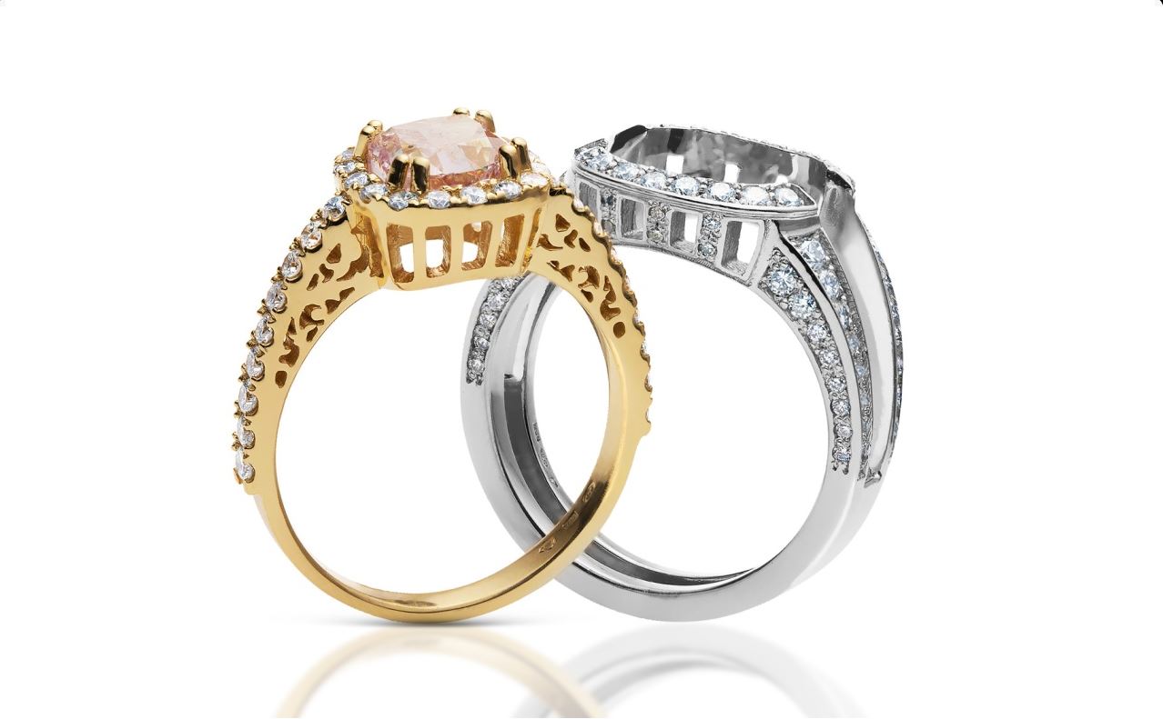 Prsten s diamantem double Fancy Briline 30-80