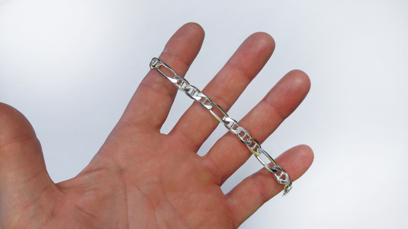 Stříbrný náramek pánský Briline 22cm - ag594n