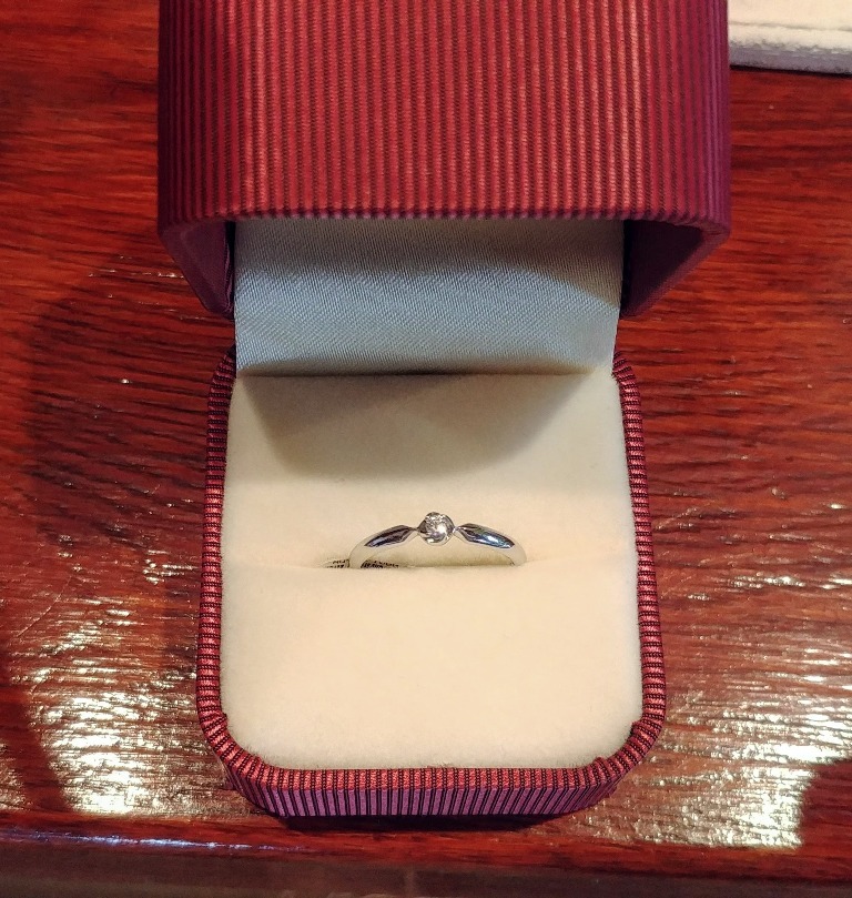 Zásnubní prsten s diamantem, bílé zlato brilianty Briline 3861819