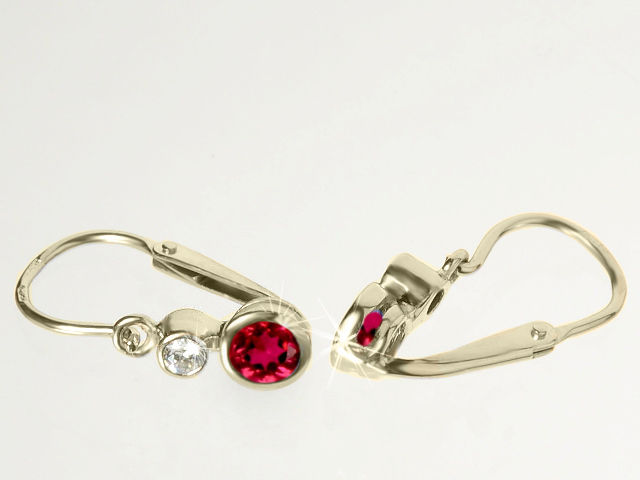 Briline dětské náušnice zlaté s947re