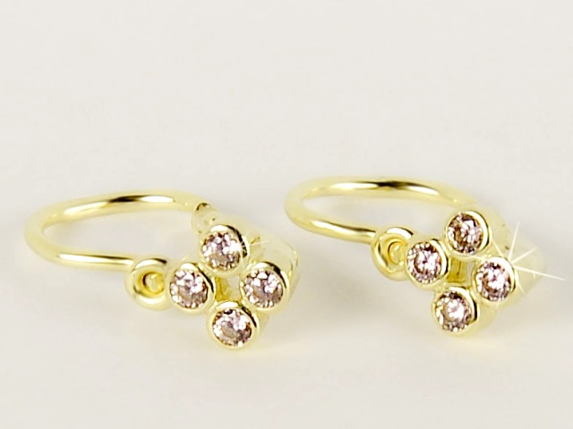 Briline zlaté náušnice pro děti s26