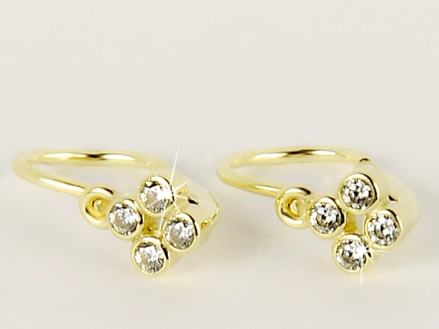 Briline zlaté náušnice pro děti s27