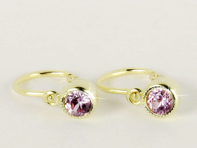 Briline zlaté náušnice pro děti s63