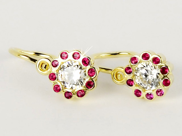 Briline zlaté náušnice pro děti s69