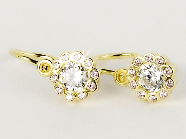 Briline zlaté náušnice pro děti s59