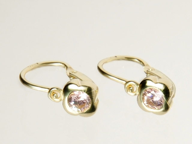 Briline zlaté náušnice pro děti s79