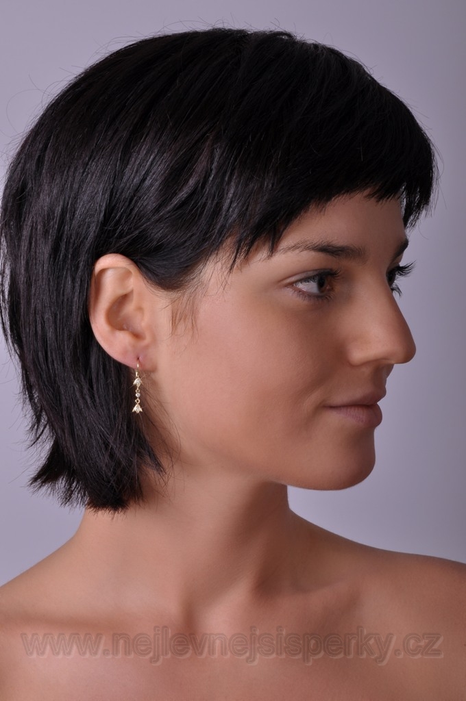 Briliantové náušnice ze žlutého zlata Briline 40380