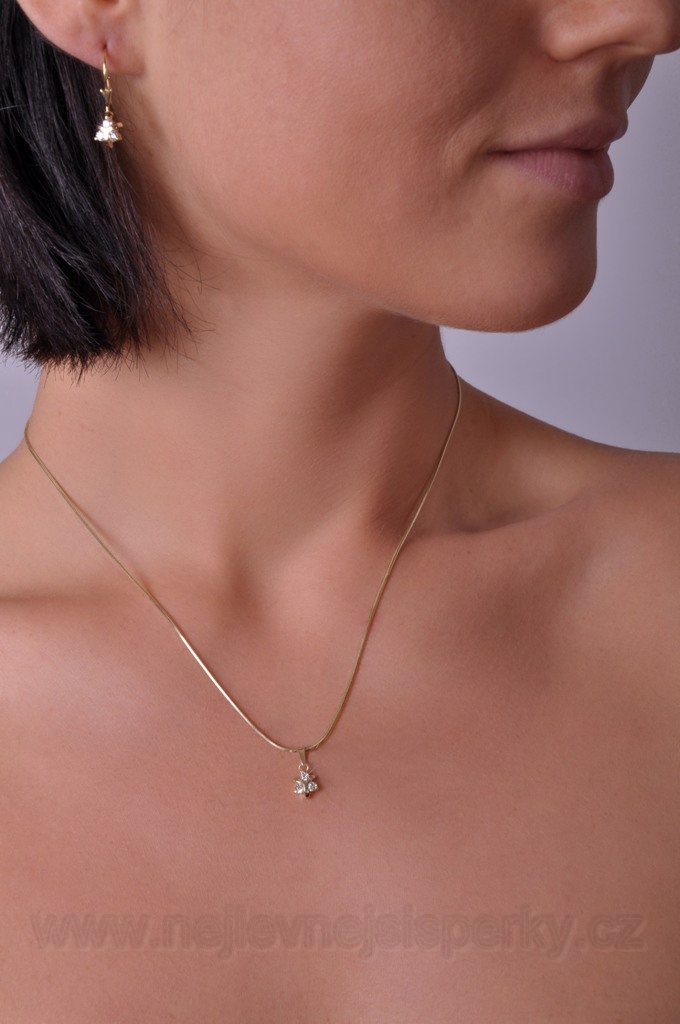 Přívěsek s brilianty ze žlutého zlata Briline 40231