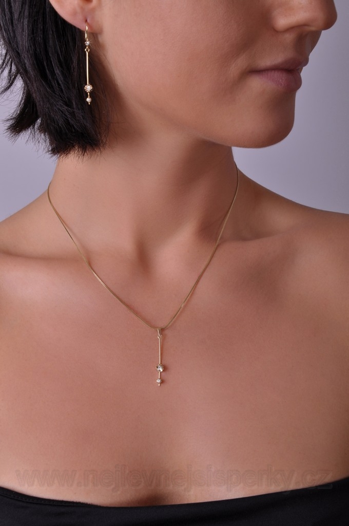 Diamantový přívěsek ze žlutého zlata Briline 40236