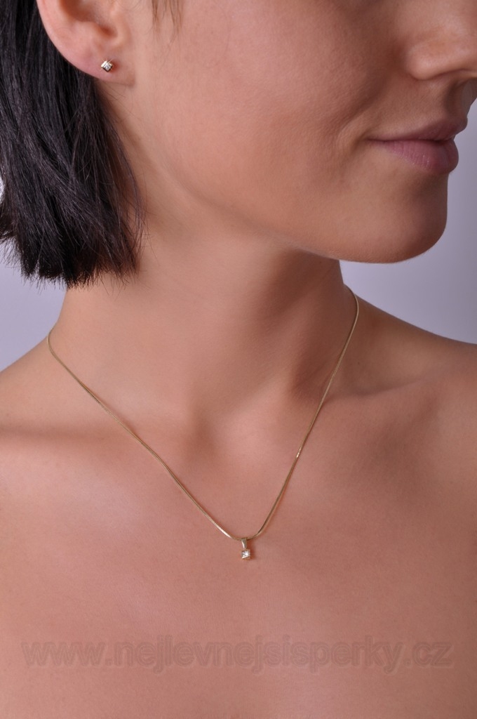 Přívěsek s brilianty ze žlutého zlata Briline 100371