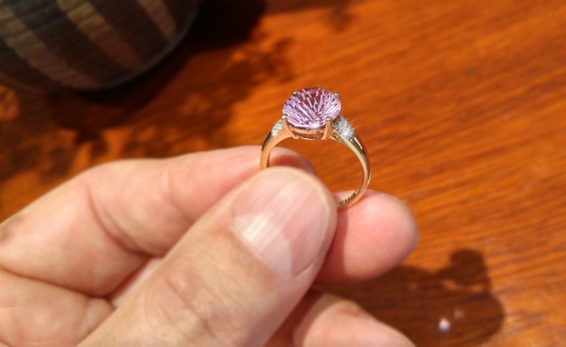 Diamantový prsten s ametystem Briline 3812011-5-57-95