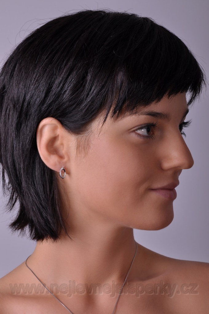 Moderní náušnice s diamanty Briline 36107