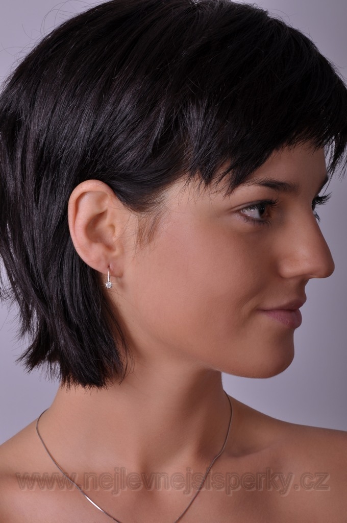 Zlaté náušnice s briliantem Briline 76807