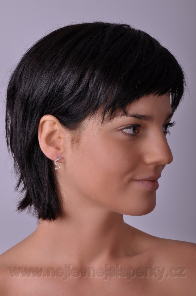 Moderní diamantové náušnice Briline 38807