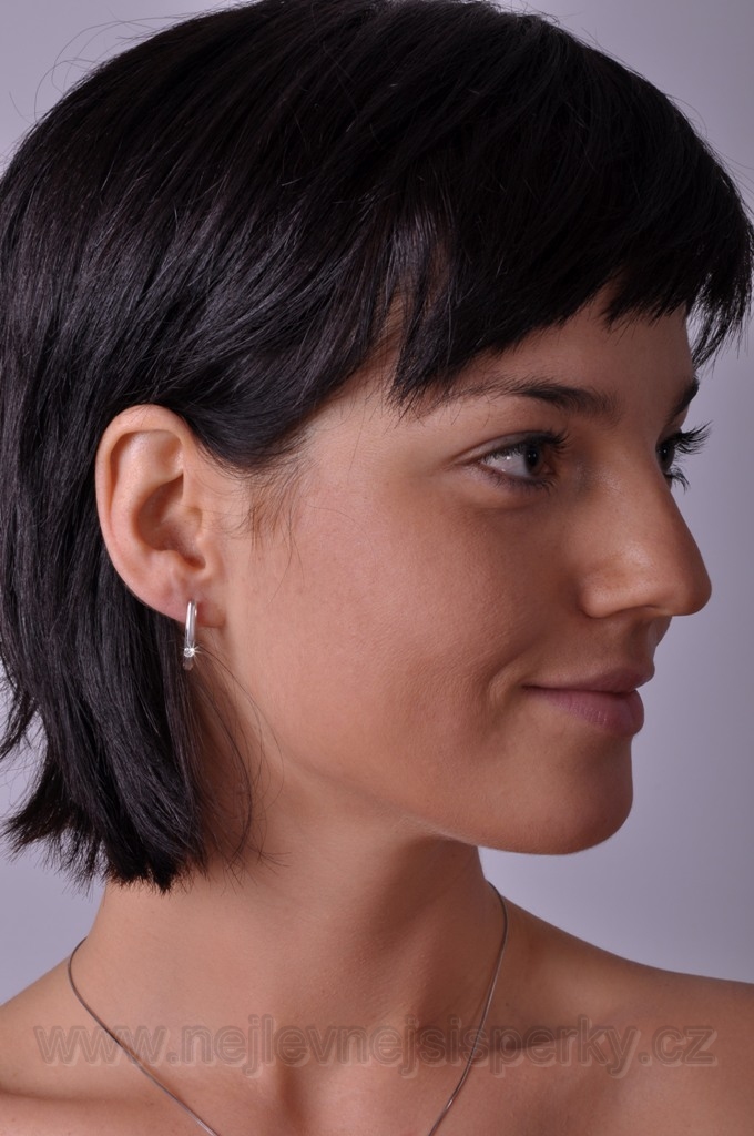 Moderní diamantové náušnice Briline 87907
