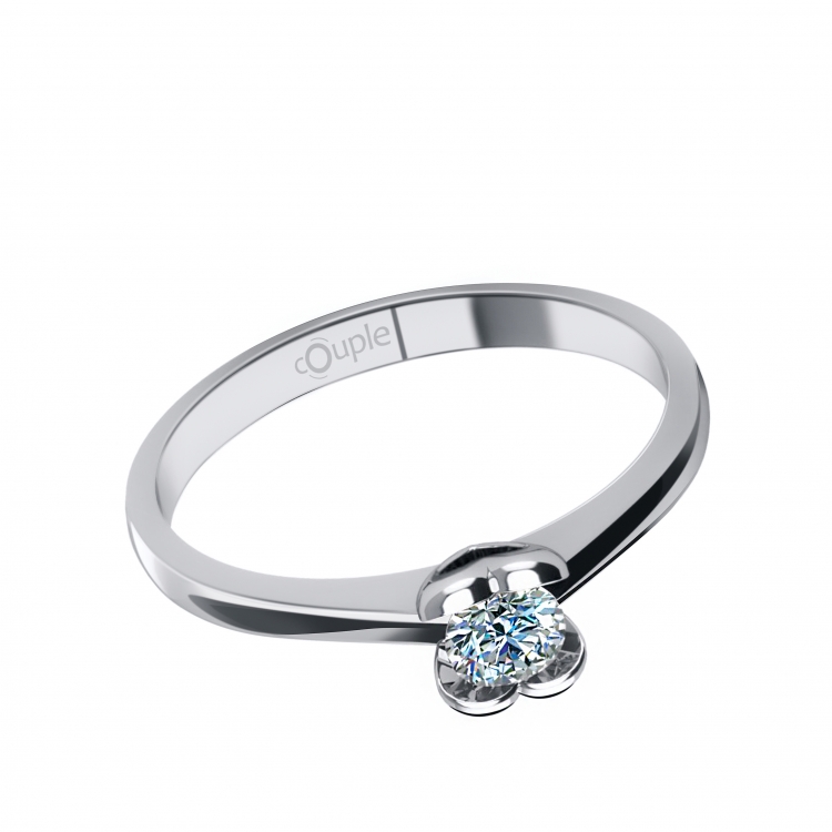 Zásnubní prsten se zirkonem řady COUPLE 6864038-0-52-1