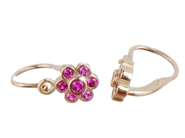 Briline dětské náušnice zlaté sr9