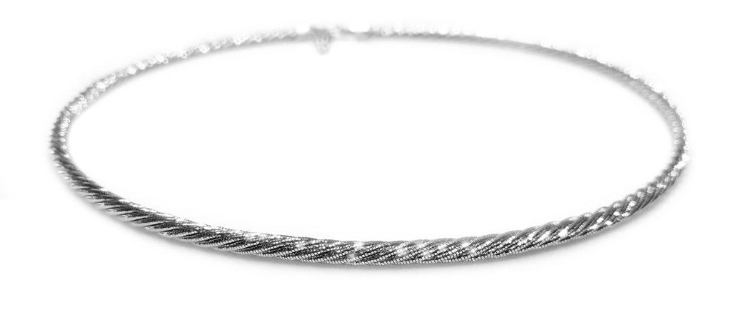 Stříbrný pletený náhrdelník Briline 45-48cm - ag05804