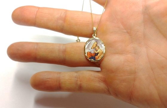 Zlatý přívěsek Madonka Briline M332-0066