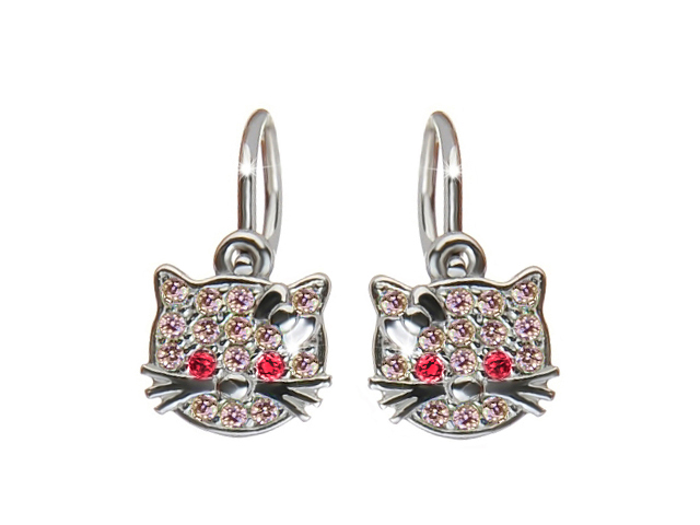 Briline dětské náušnice zlaté Hello Kitty sb158r