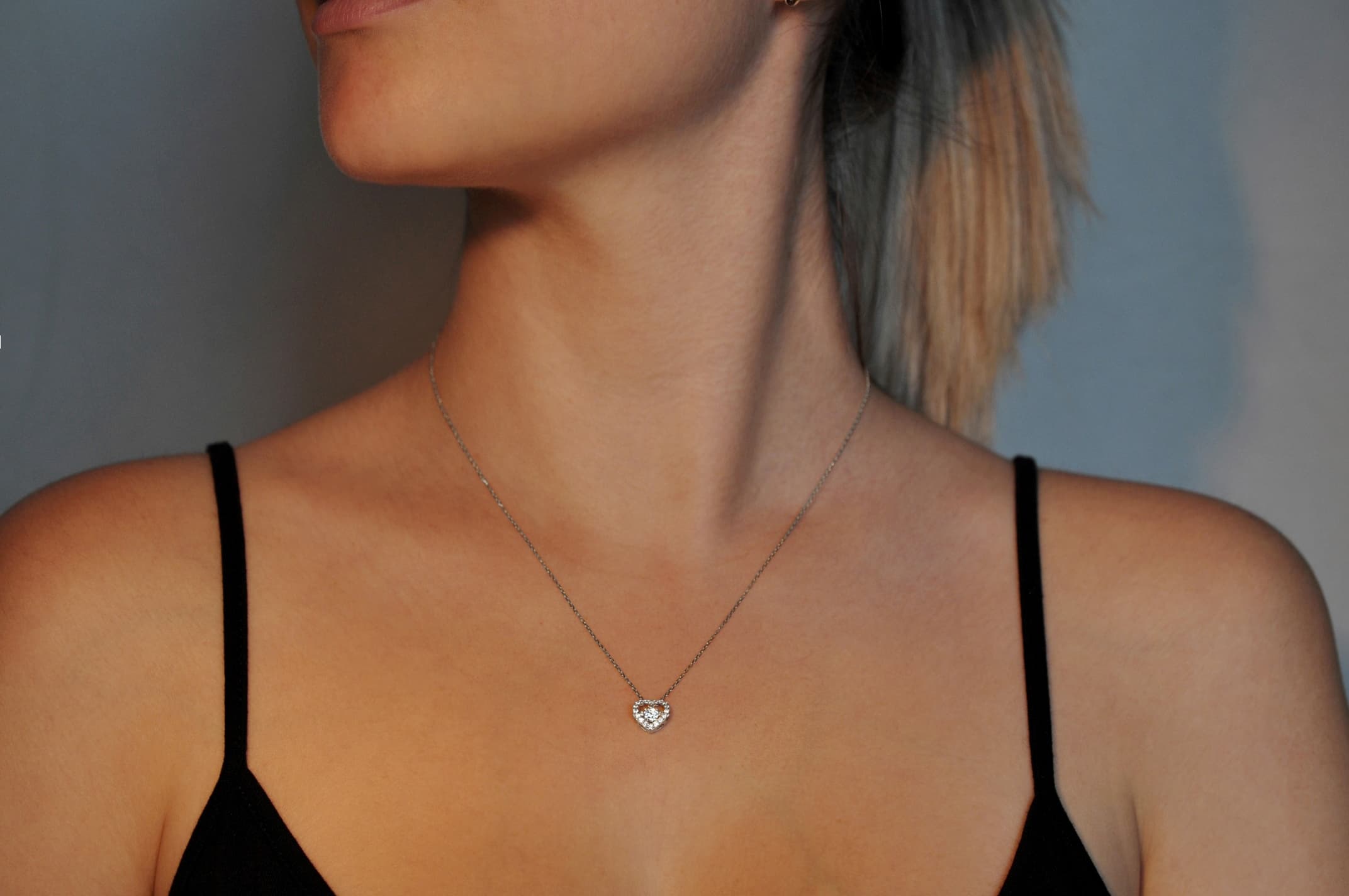 Zlatý náhrdelník bílé zlato Briline 45cm 1491088/45