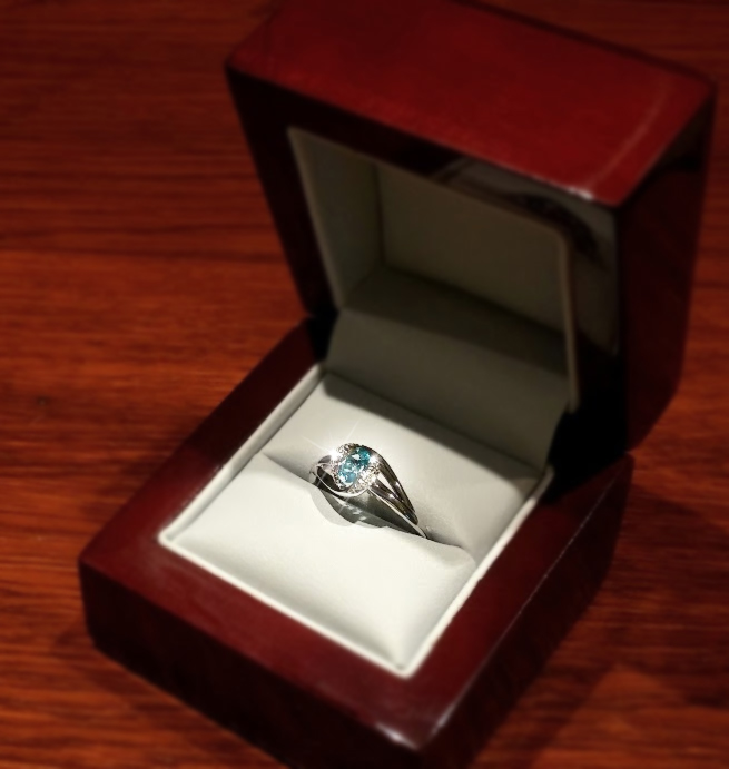 Prsten s diamanty a topazem Briline 3861939-0-54-93