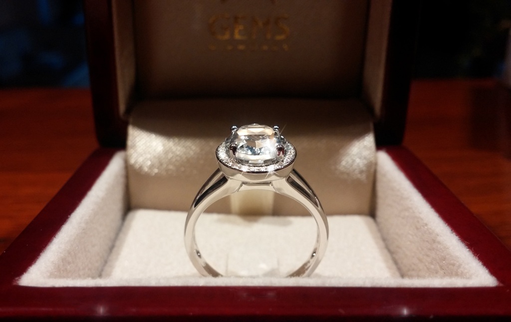 Prsten s diamanty a topazem Briline 3860550-0-54-82