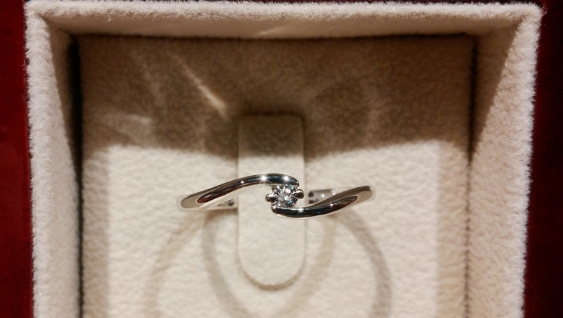 Zásnubní prsten s diamantem, bílé zlato briliant Briliney 3860726-0-50-99