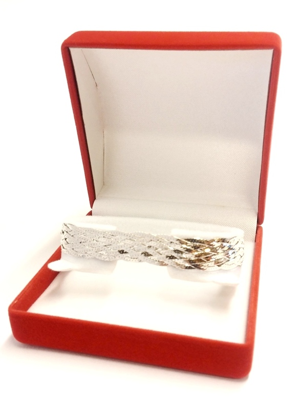 Stříbrný náramek pletený Briline 20cm v0036nst