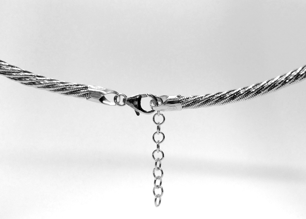 Stříbrný pletený náhrdelník Briline 45-48cm - ag05804