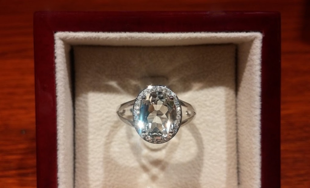 Prsten s diamanty a topazem Briline 3860550-0-54-82