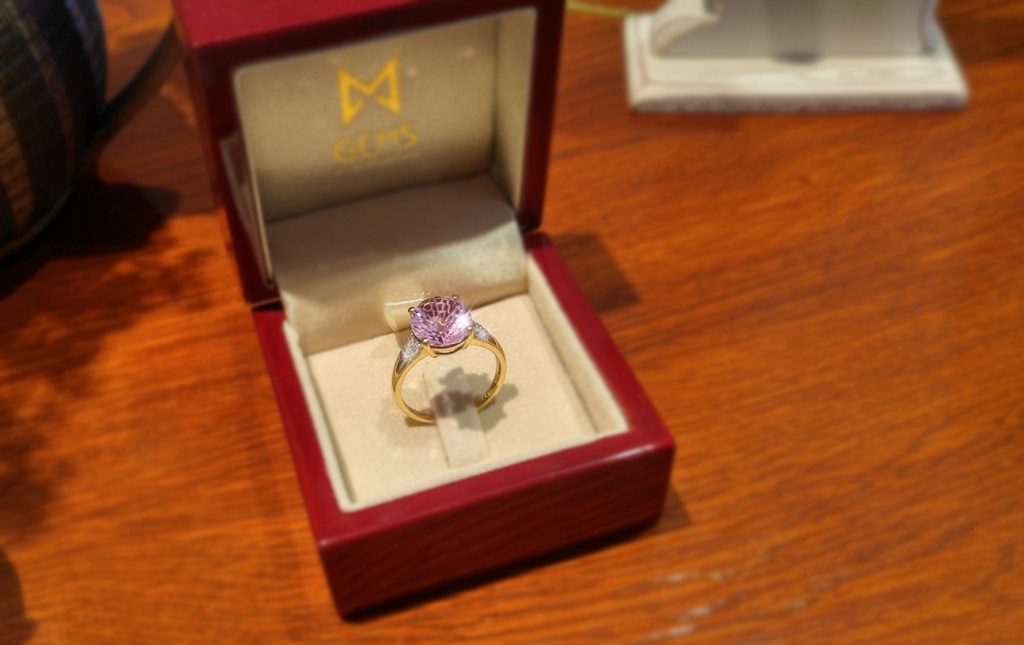 Diamantový prsten s ametystem Briline 3812011-5-57-95