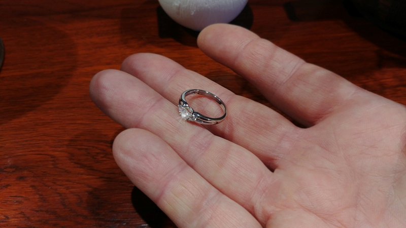 Zásnubní prsten s diamantem, bílé zlato brilianty Briline 3861660-0-51-99