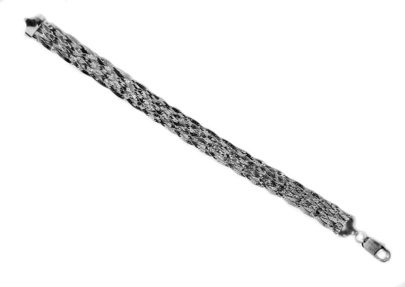 Stříbrný náramek pletený Briline 19cm v0036nst