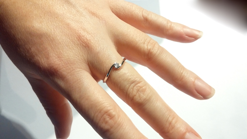 Zásnubní prsten s diamantem, bílé zlato briliant Briliney 3860726-0-50-99